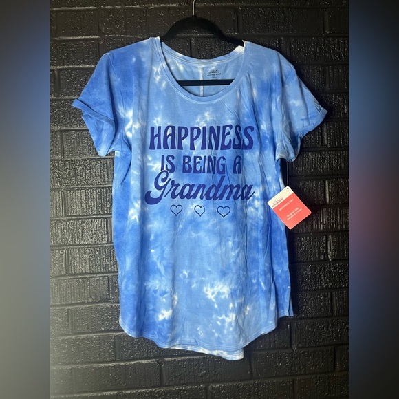 Blue Tie-Dye 'Happiness is Being a Grandma' Tee - Picture 1 of 7